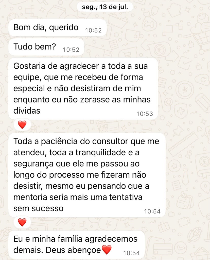 Mensagem de cliente RKS Advisory